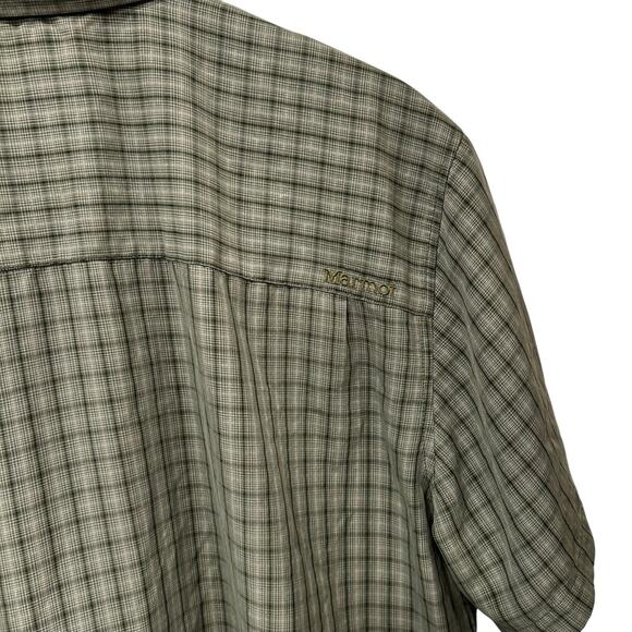 Marmot Eldridge Short-Sleeve Button Down Shirt Mens Size 1X Green Plaid UPF 20 - Picture 5 of 7
